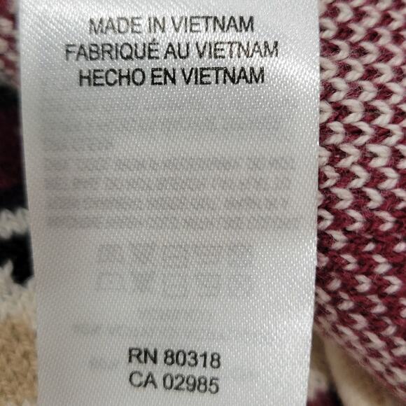 Lucky Brand Jacquard Cardigan Open Front Longline Aztec Southwest Size XL - Picture 7 of 9